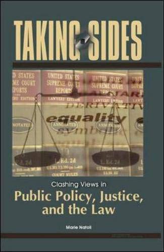 Stock image for Taking Sides : Clashing Views in Public Policy, Justice, and the Law for sale by Better World Books