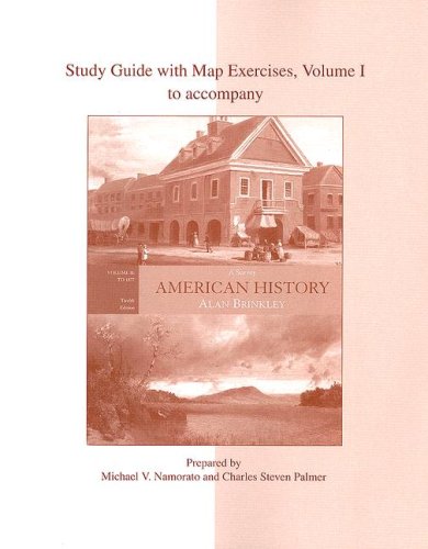 Beispielbild fr Study Guide with Map Exercises to Accompany American History: A Survey, Volume 1 zum Verkauf von ThriftBooks-Dallas
