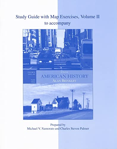 Beispielbild fr Study Guide with Map Exercises to Accompany American History: A Survey Volume II Twelfth Edition zum Verkauf von ThriftBooks-Atlanta