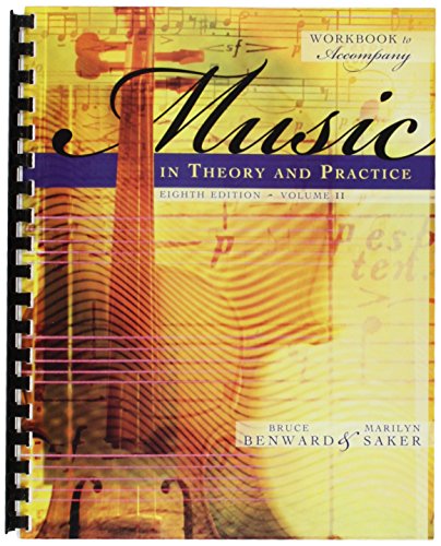 9780073127415: Workbook to accompany Music in Theory and Practice, Volume 2