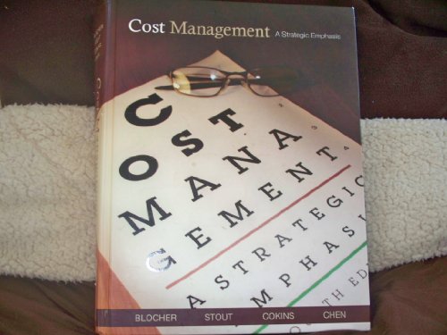 Beispielbild fr Cost Management : A Strategic Emphasis zum Verkauf von Better World Books