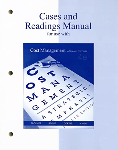 Stock image for Cases & Readings to accompany Cost Management for sale by Iridium_Books