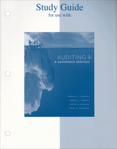 9780073128252: Study Guide to accompany Auditing & Assurance Services