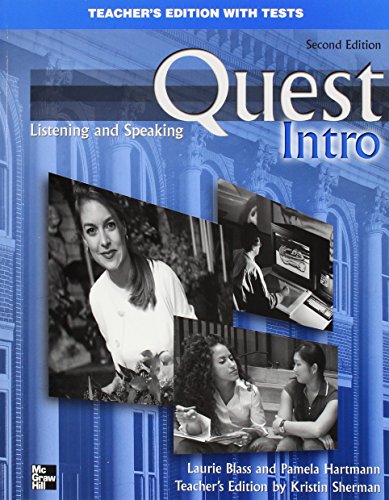 Quest Intro Level Listening and Speaking Teacher's Edition (9780073128290) by Kristin D. Sherman; Laurie Blass; Pamela Hartmann