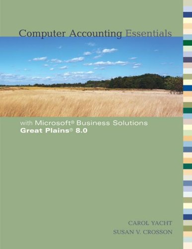 Stock image for Computer Accounting Essentials with Microsoft Business Solutions Great Plains 8.0 for sale by HPB-Red