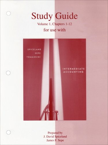 9780073130354: Study Guide Volume 1 to accompany Intermediate Accounting