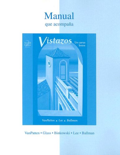 Imagen de archivo de Workbook/ Lab Manual t/a Vistazos a la venta por Open Books