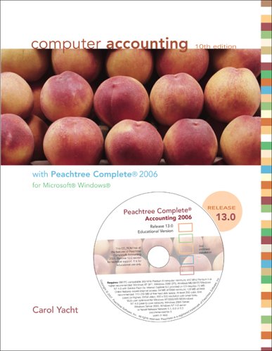 Computer Accounting with Peachtree Complete 2006, Release 13.0