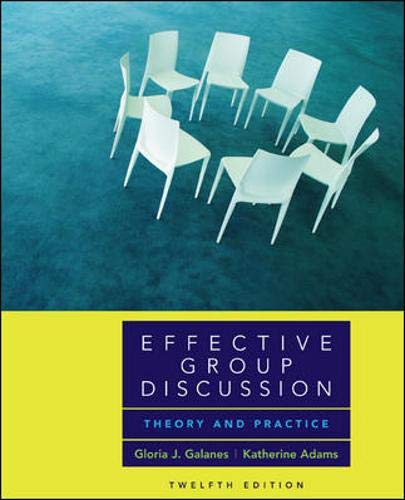 Imagen de archivo de Effective Group Discussion: Theory and Practice a la venta por Books From California