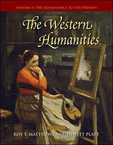 9780073136387: The Western Humanities, Volume 2: v. 2