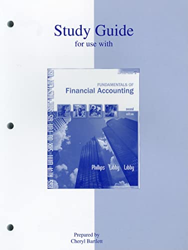 9780073136585: Study Guide for Use with Fundamentals of Financial Accounting