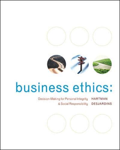 Beispielbild fr Business Ethics: Decision-Making for Personal Integrity & Social Responsibility zum Verkauf von BooksRun