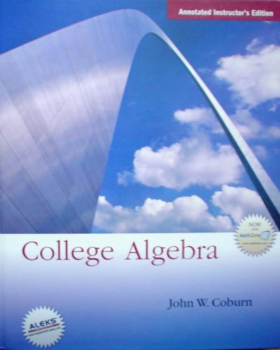 Imagen de archivo de College Algebra, Instructor's Edition a la venta por HPB-Red