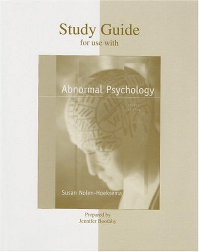 Stock image for Student Study Guide to accompany Nolen Abnormal Psychology for sale by HPB-Red
