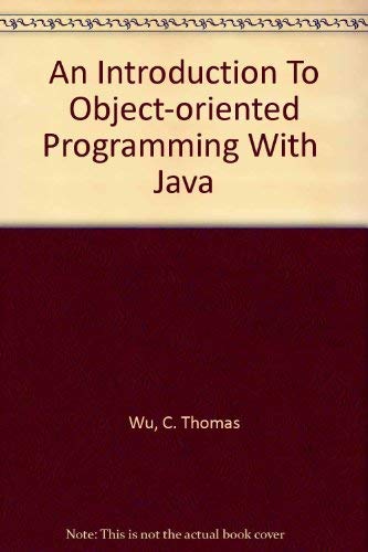 Stock image for An Introduction To Object-oriented Programming With Java for sale by HPB-Red