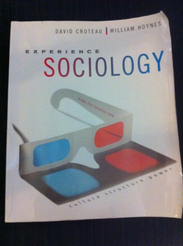 Beispielbild fr Experience Sociology zum Verkauf von BookHolders