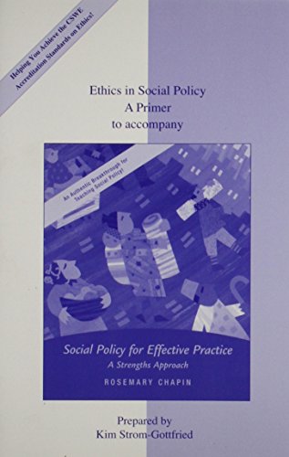 Beispielbild fr Social Policy for Effective Practice: A Strengths Approach (New Directions in Social Work) zum Verkauf von HPB-Red