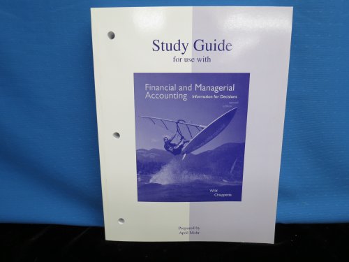 9780073201658: Study Guide to Accompany Financial And Managerial Accounting