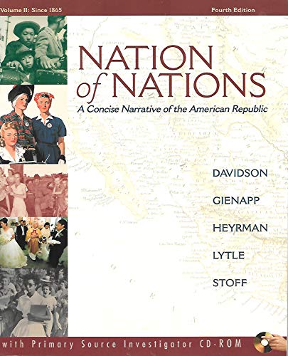 Imagen de archivo de Nation of Nations: A Concise Narrative of the American Repulic, Vol. 2: Since 1865 a la venta por Once Upon A Time Books