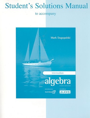 Imagen de archivo de Student*s Solutions Manual for use with Intermediate Algebra a la venta por dsmbooks