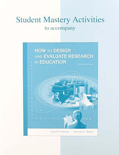 Stock image for Student Research Companion CD and Student Mastery Activities Book for use with How to Design and Evaluate Research for sale by Books-R-Keen