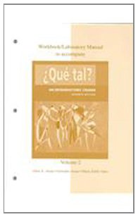 Stock image for Workbook / Laboratory Manual Vol 2. to accompany Que tal? for sale by Brentwood Books