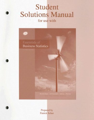 Beispielbild fr Essentials of Business Statistics Student Solutions Manual zum Verkauf von ThriftBooks-Dallas