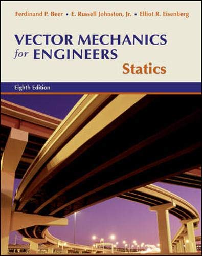 Beispielbild fr Vector Mechanics for Engineers : Statics zum Verkauf von Better World Books