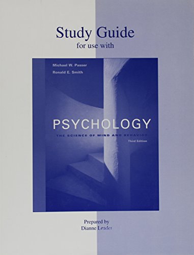 Imagen de archivo de Study Guide for use with Psychology : The Science of Mind and Behavior a la venta por Better World Books