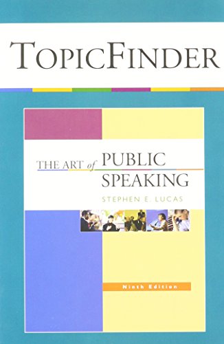 9780073216461: Art of Public Speaking - Topicfinder Edition: ninth [Paperback] by Stephen-E...
