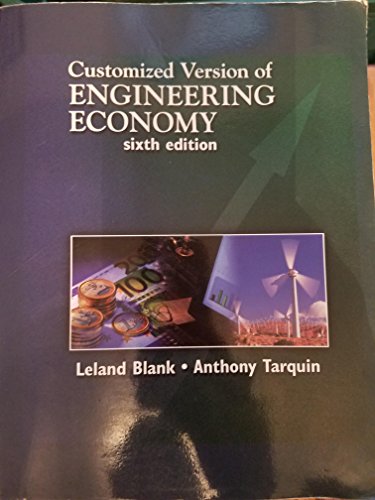 Stock image for Customized Version of Engineering Economy for sale by BookHolders