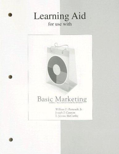 Imagen de archivo de Learning Aid to accompany Basic Marketing a la venta por HPB-Red