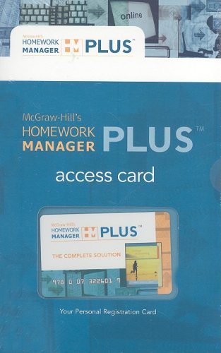 McGraw-Hill's Homework Manager Plus to accompany College Accounting 11e (9780073226019) by Price,John; Haddock,M. David; Brock,Horace