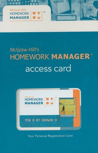 McGraw-Hill's Homework Manager to accompany Price 11e (9780073226033) by Price,John; Haddock,M. David; Brock,Horace