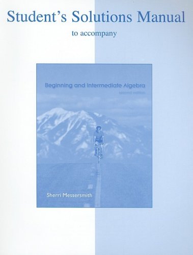 Imagen de archivo de Beginning and Intermediate Algebra Student's Solutions Manual a la venta por ThriftBooks-Dallas