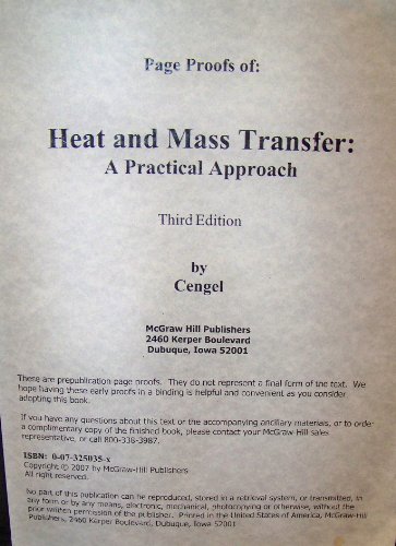 9780073250359: Heat and Mass Transfer: A Practical Approach w/ EES CD