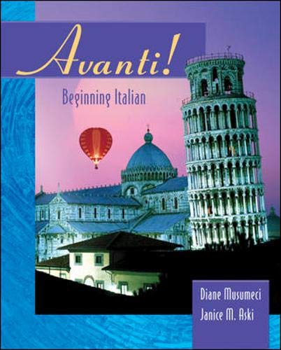 9780073252209: Avanti: Beginning Italian Student Edition with Bind-in passcode