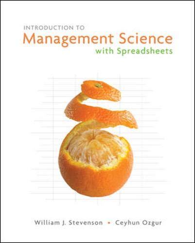 Beispielbild fr Introduction to Management Science with Spreadsheets and Student CD zum Verkauf von BookHolders