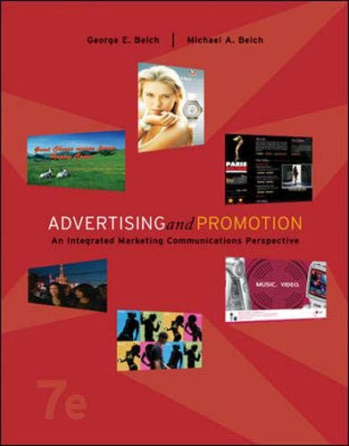 Imagen de archivo de Advertising and Promotion: An Integrated Marketing Communications Perspective a la venta por BookHolders