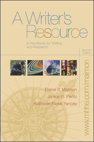 Beispielbild fr A Writer's Resource (comb) with Student Access to Catalyst 2.0 zum Verkauf von Open Books