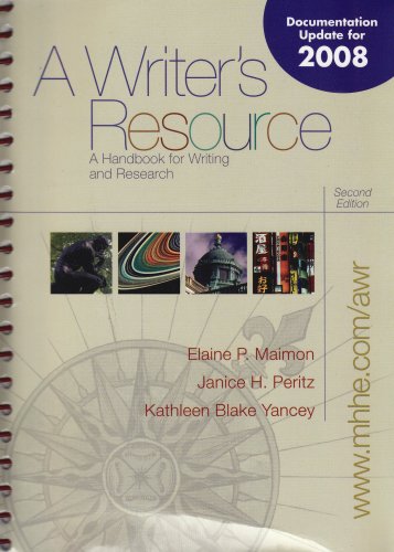 Beispielbild fr Examination Copy a Writer's Resource a Handbook for Writing and Research Second Edition zum Verkauf von HPB-Red