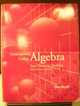 Stock image for Contemporary College Algebra: Data, Functions, Modeling for sale by BookHolders