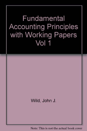 Imagen de archivo de Fundamental Accounting Principles with Working Papers Vol 1 a la venta por HPB-Red