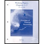 Beispielbild fr Working Papers (print) to accompany Principles of Financial Accounting (CH 1-17) zum Verkauf von The Book Cellar, LLC