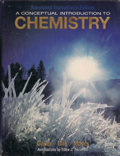 Beispielbild fr A Conceptual Introduction to Chemistry ( Annotated Instructor's Edition) zum Verkauf von HPB-Red