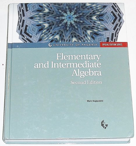 Stock image for Elementary and Intermediate Algebra by Mark Dugopolski (2007) Hardcover for sale by GoldBooks