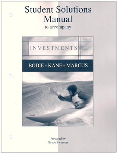 Stock image for Student Solutions Manual to accompany Investments for sale by HPB-Red