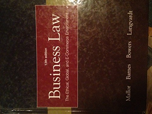 9780073270647: Business Law: The Ethical, Global, and E-Commerce Environment