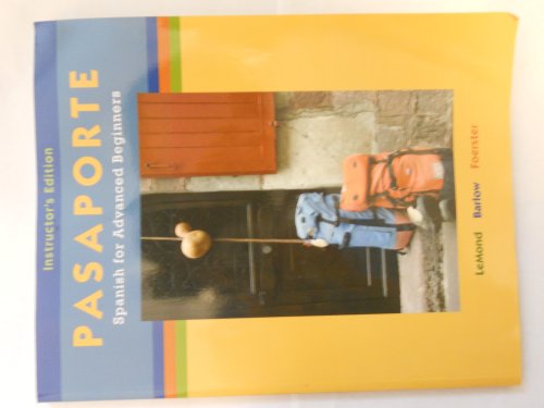 9780073275307: Pasaporte: Spanish for Advanced Beginners (Spanish Edition)