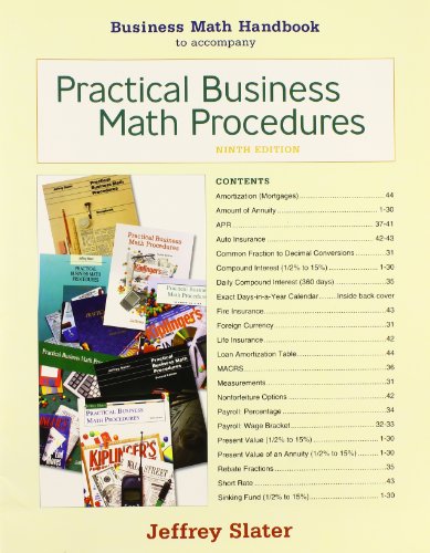 Beispielbild fr Business Math Handbook: to accompany Practical Business Math Procedures zum Verkauf von ThriftBooks-Atlanta